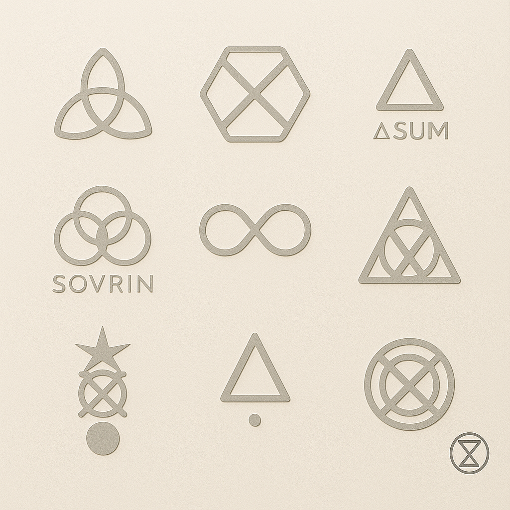 Geometric Symbols On Textured Background