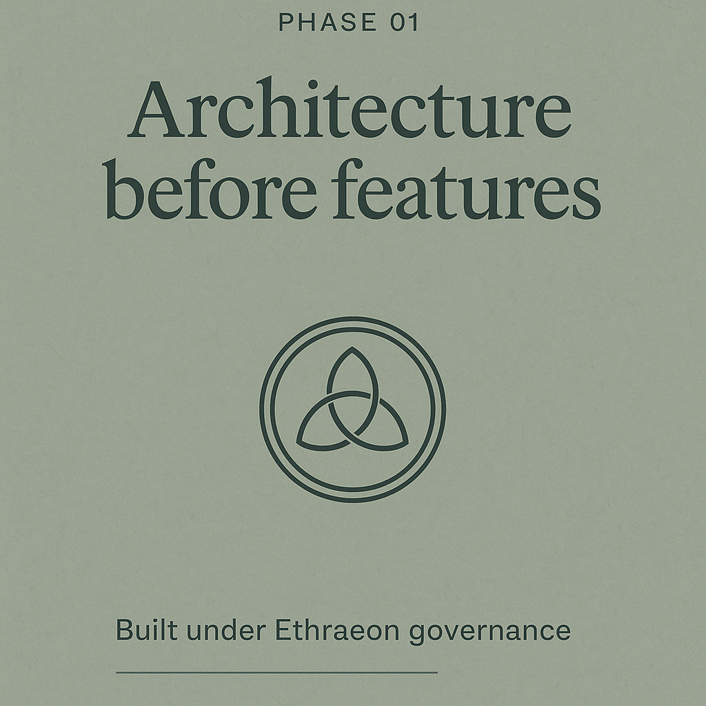 Phase 01  Architecture Before Features